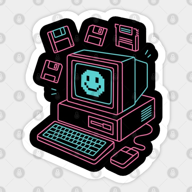 Pixel Smile Sticker by Stylecombinator
